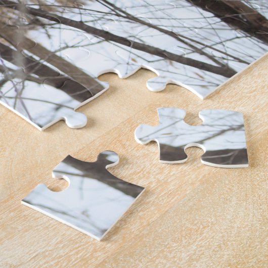 Puzzle très difficile de scène d'hiver de forêt (Côté)