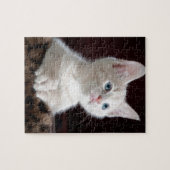 Puzzle Très Mignon Chat Blanc (Horizontal)