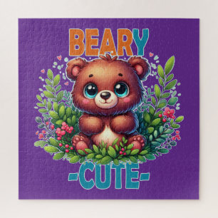 Puzzle Très mignon. Ours en peluche de dessin animé souri