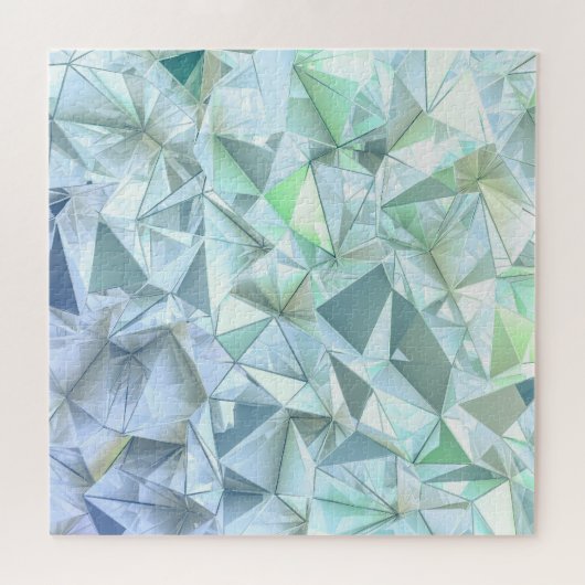 Puzzle Triangle cristal 3D, rendu illustratif. (Horizontal)