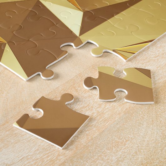 Puzzle Triangle Or : Texture Arrière - plan Abstraite. (Côté)