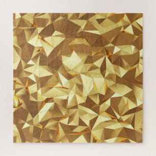 Puzzle Triangle Or : Texture Arrière - plan Abstraite.