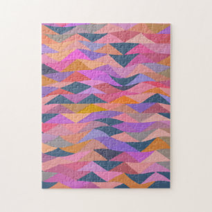 Puzzle Triangles Abstraits brillants et gras en couleur v