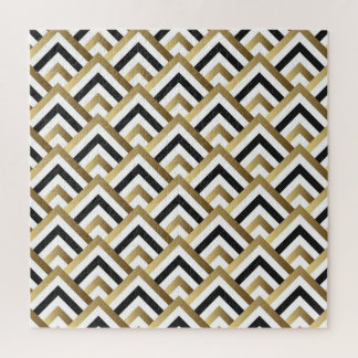 Puzzle Triangles Abstraits : Noir Or sans joint