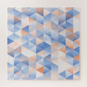 Puzzle Triangles bleus doux (Horizontal)