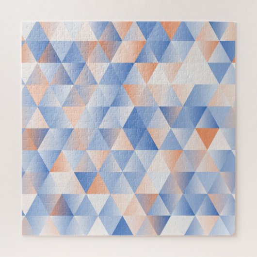 Puzzle Triangles bleus doux (Vertical)