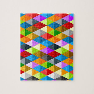 Puzzle Triangles coloré moderne et lumineux motif