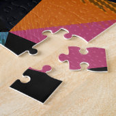 Puzzle Triangles colorés Abstrait Arrière - plan géométri (Côté)