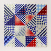 Puzzle Triangles De Patchwork Rétro Style Nautique (Horizontal)