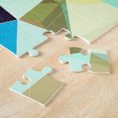 Puzzle Triangles géométriques : Motif Abstrait coloré (Côté)