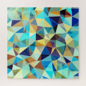 Puzzle Triangles géométriques : Motif Abstrait coloré (Horizontal)