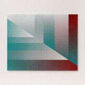 Puzzle triangles gris bordeaux turquoise (Horizontal)