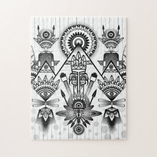 Puzzle Tribal autochtone Abstrait
