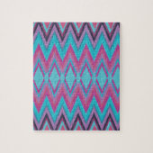 Puzzle Tribal pourpre et Aqua (Vertical)