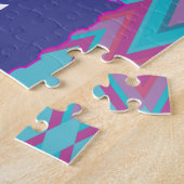 Puzzle Tribal pourpre et Aqua (Côté)
