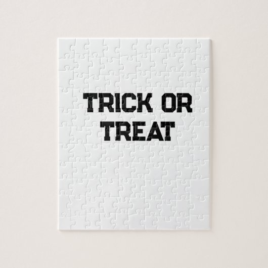 Puzzle Trick ou. Traiter Halloween éffrayant noir simple (Vertical)