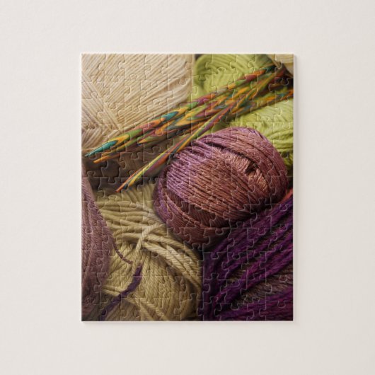 Puzzle Tricotage avec le fil de laine (Vertical)