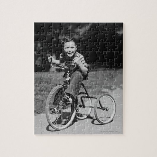 Puzzle Tricycle d'équitation de garçon (Vertical)