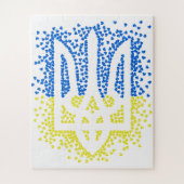 Puzzle Trident de l'emblème ukrainien tryzub dispersant l (Vertical)