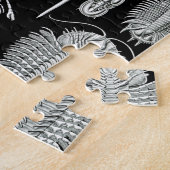 Puzzle Trilobites et fossiles en noir et blanc (Côté)