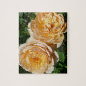 Puzzle Trio de Pêche Rose Floral (Vertical)