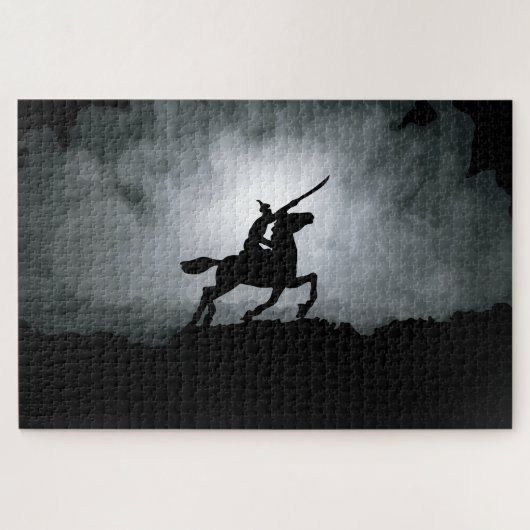 Puzzle Triomphe au Crépuscule : Chevalier dans le Brouill (Horizontal)