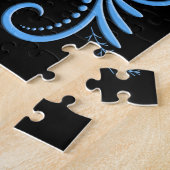 Puzzle Triple Jour Noir Des Crânes Morts Roses Bleus (Côté)