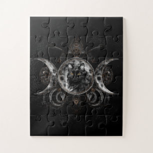 Puzzle Triple Moon - chat noir