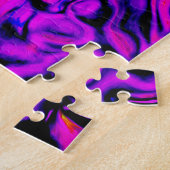 Puzzle Trippy Black et Magenta Retro Liquid Swirl (Côté)