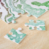 Puzzle Trippy Boho Marbré coloré arc-en-ciel Abstrait (Côté)