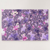 Puzzle Trippy Funky Boho Pastel Spiral Fractal Art (Horizontal)