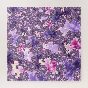 Puzzle Trippy Funky Boho Super Pastel Spiral Fractal Art