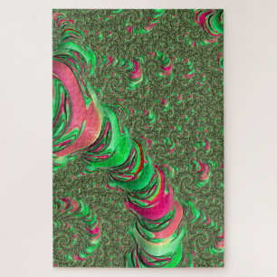 Puzzle Trippy Funky Psychedelic Super Spiral Fractal Art