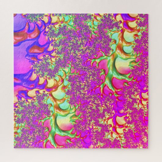 Puzzle Trippy Funky Vibrant Neon Super Acide Trip Fractal (Vertical)
