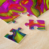 Puzzle Trippy Sky Blue Abstrait Retro Liquid Swirl (Côté)