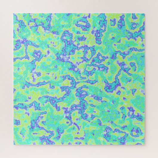 Puzzle Trippy Squiggly Groovy Gras Néon Trip Acide Marbre (Vertical)