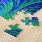 Puzzle Trippy Vibrant Gras Trippy Rainbow Spiral Fractal (Côté)