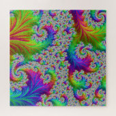 Puzzle Trippy Vibrant Gras Trippy Rainbow Spiral Fractal (Horizontal)