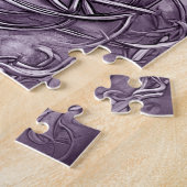 Puzzle Triquetra Trinity Knot Lavender Purple Faux Métal (Côté)