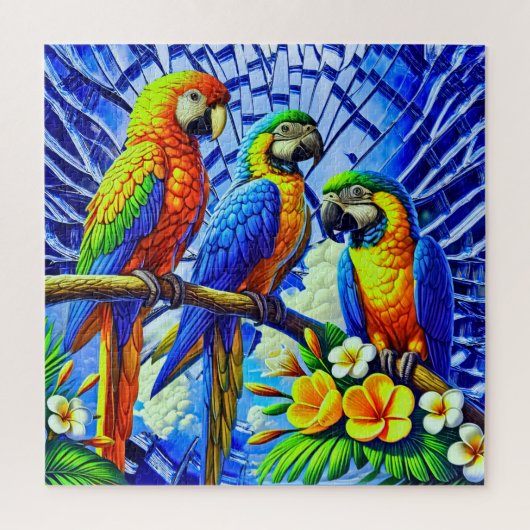 Puzzle Trois beaux perroquets (Vertical)