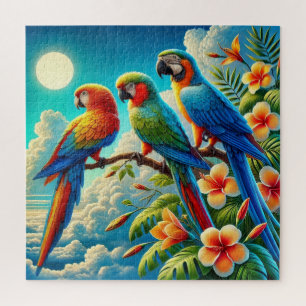 Puzzle Trois beaux perroquets