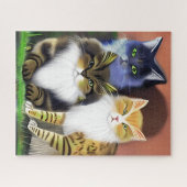 Puzzle Trois chats avec une attitude (Horizontal)
