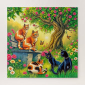 Puzzle Trois chats oranges (Vertical)