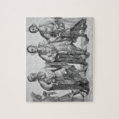 Puzzle Trois chefs cherokee américains, 1762 (gravure) (Vertical)