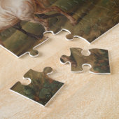 Puzzle Trois chevaux dans un paysage orageux (Côté)