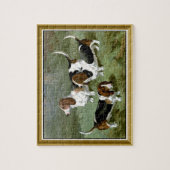 Puzzle Trois Chiens Basset Hound (Vertical)