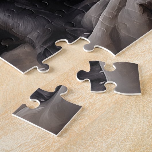 Puzzle Trois chiots à Carlin noir (Côté)