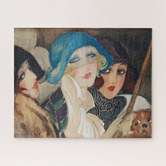 Puzzle Trois femmes sous un parapluie (Horizontal)