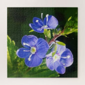 Puzzle Trois fleurs bleues (Horizontal)