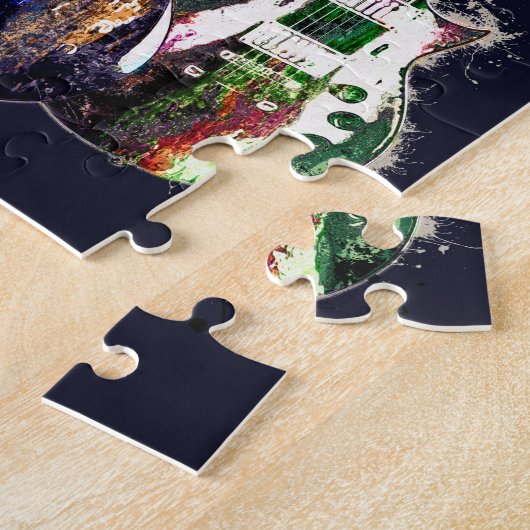 Puzzle Trois guitares colorées (Côté)